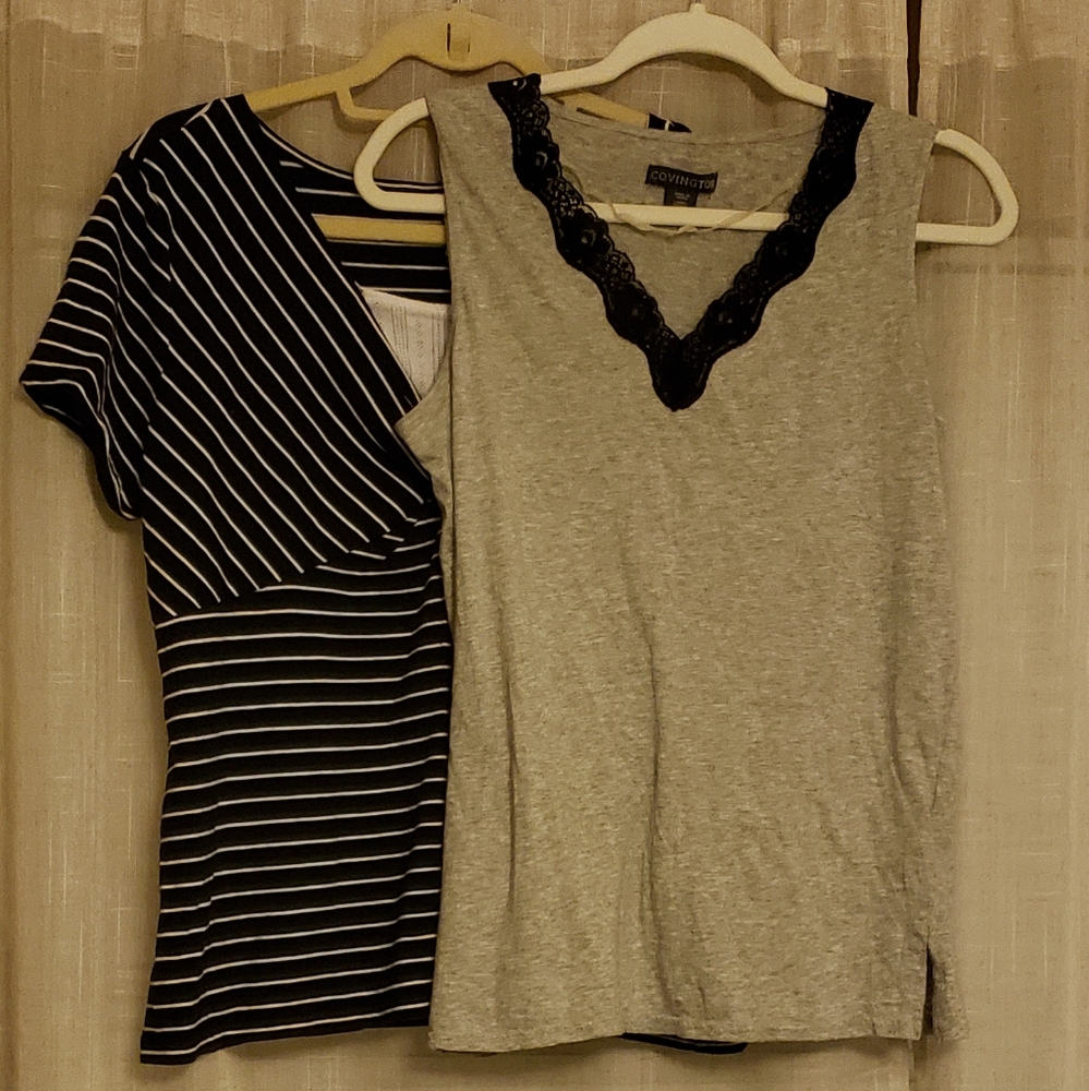 Lot of 2 Tops - Charter Club Tee & Covington Tank